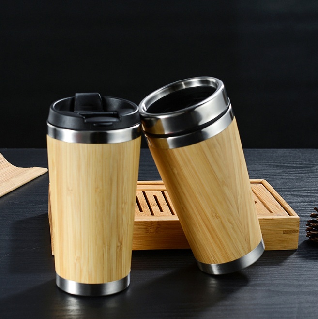 Coffee Cups: Eco-Friendly Bamboo with Leak-Proof Lid